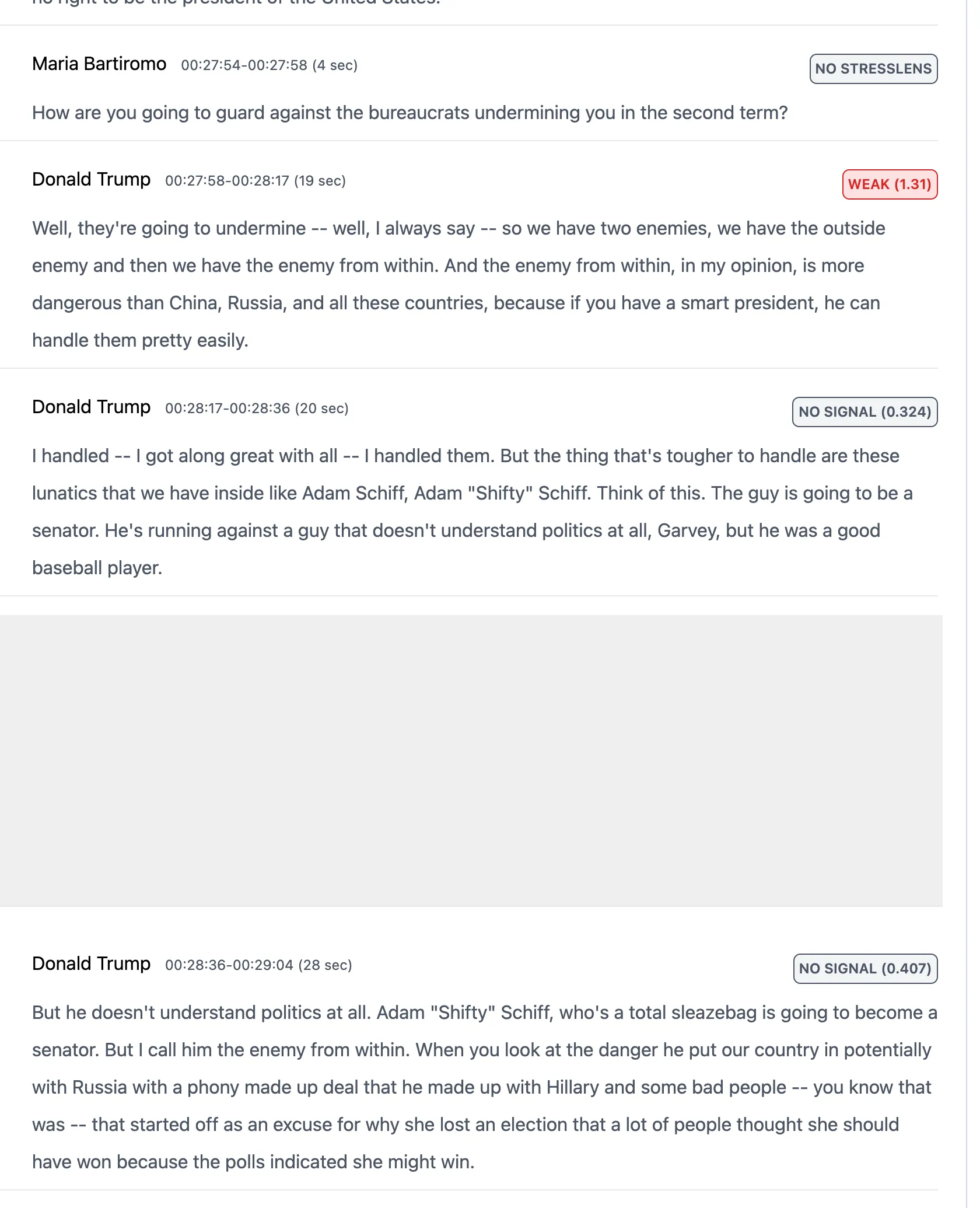 Roll Call transcript of the same interview, the answer about two enemies and the enemy from within